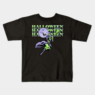 Witch Halloween Witches Broom Kids T-Shirt